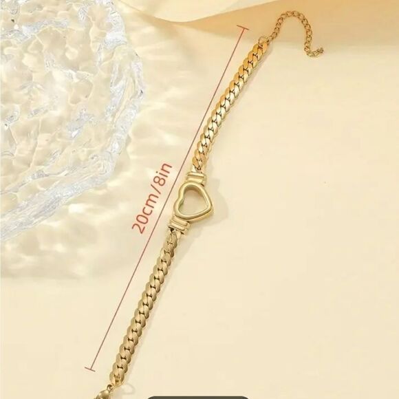 FREE - Bracelet heart gold tone - Picture 3 of 6